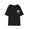 Idle Style Cartoon Letter Print Short-Sleeved T-shirt Women's Summer Niche Style Casual Loose Easiest for Match Black Tops Ins Fashion