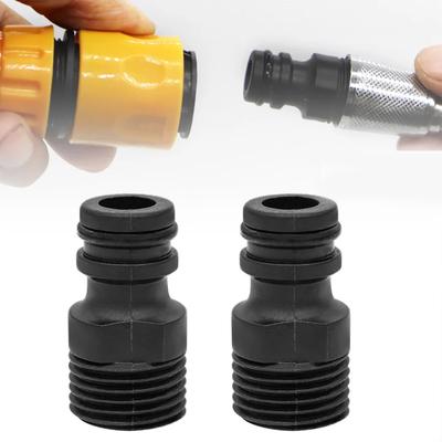 Quick Snap Hose Connectors with 1/2Inch Male Threads Easy To Install Threaded Nipple Connectors Watering Attachments