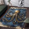 Multiple Sizes Vintage Octopus Map Background Carpet for Living Room Bedroom Sofa Home Decor Rus Non-slip Floor Mat Luxury Gift