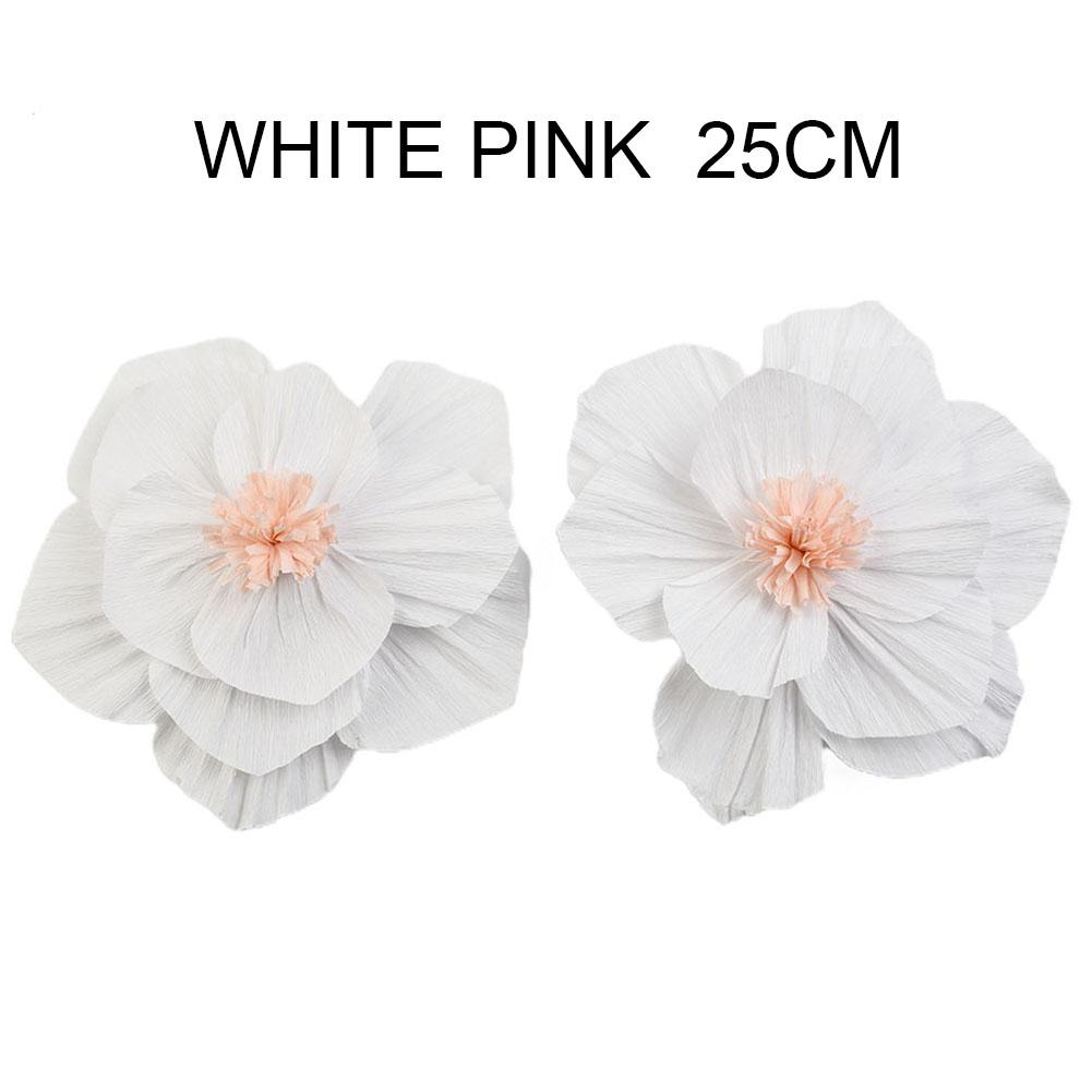Flowers Paper Flowers Wedding 2Pcs/Set 30cm Birthday Bold Colors Bright Crepe Paper DIY Folded Storage for durable