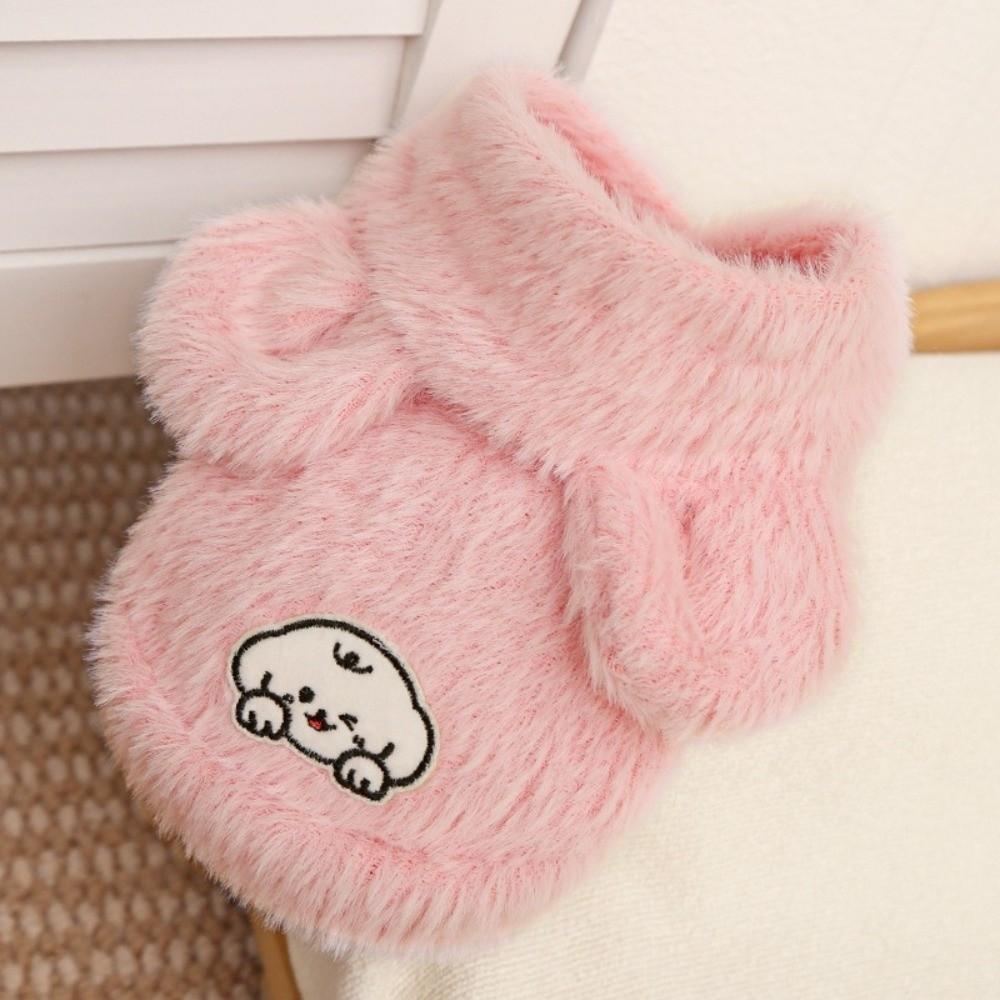 Cute Pet Hooded Vest Solid Color Soft Pet Outfits Pet Supplies Flexible Pet Hooded Coat