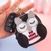 Owl Clerk Key Holder Lady Wallet Cartoon Key Bag Car Key Chain Owl Coin Purse School Bag Pendant