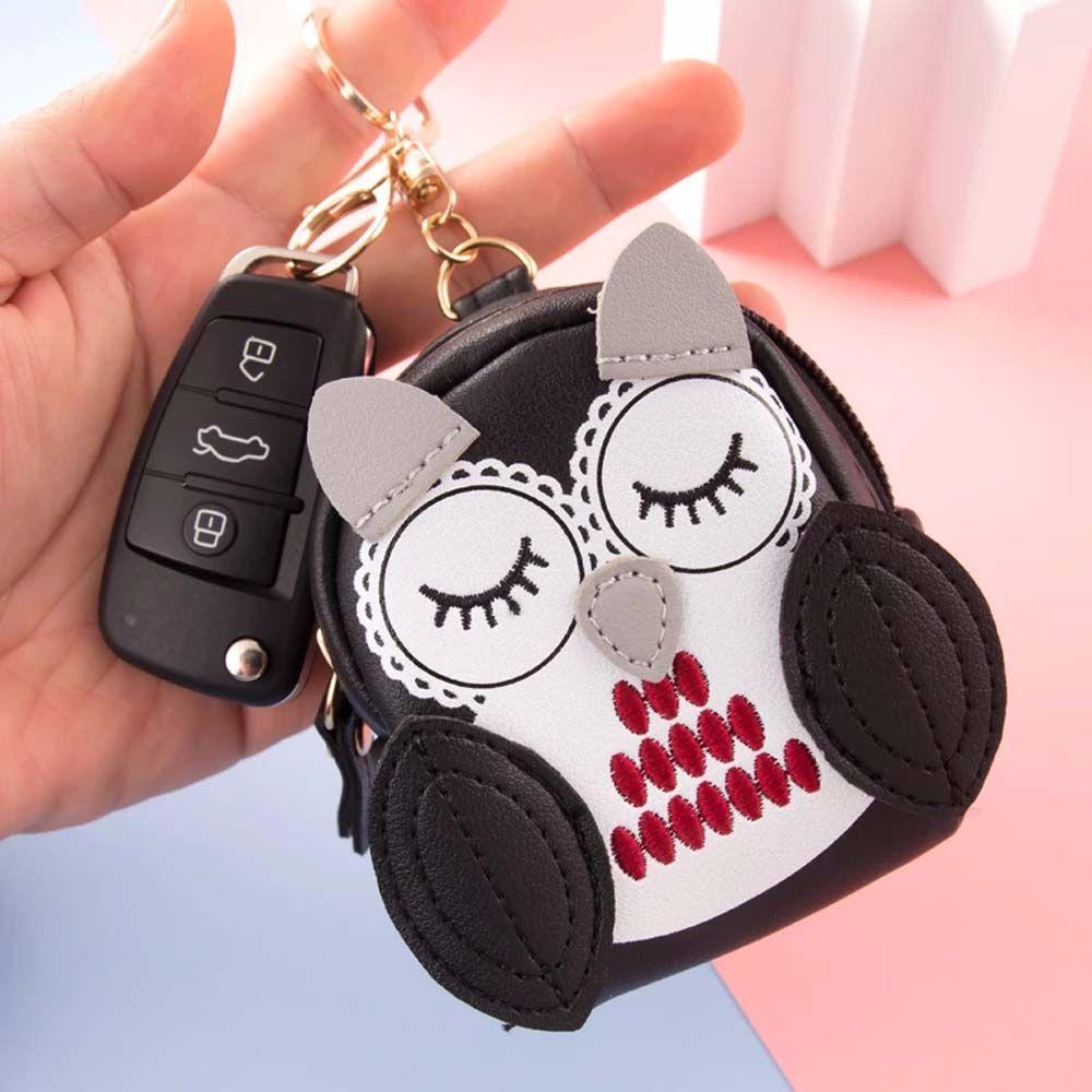 Owl Clerk Key Holder Lady Wallet Cartoon Key Bag Car Key Chain Owl Coin Purse School Bag Pendant