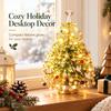 Handmade Christmas Tree DIY Beaded Set Faith and Festival Default with Light String