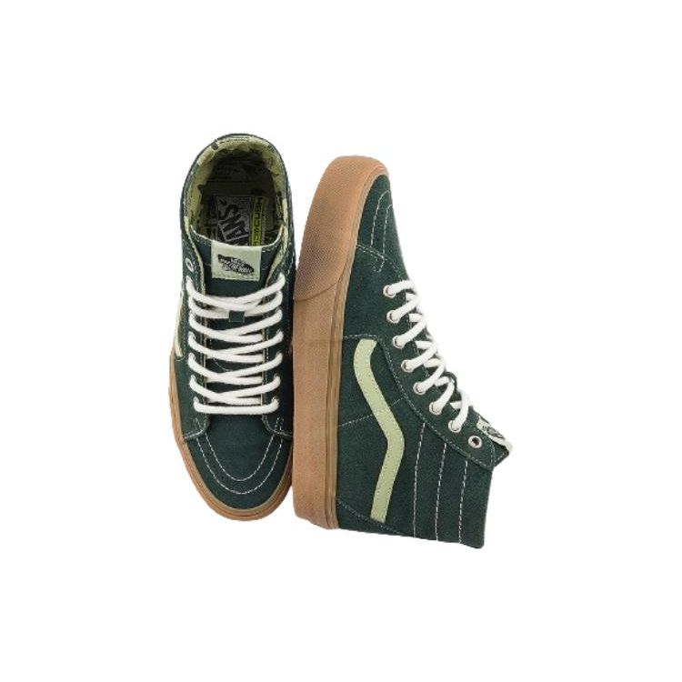 Vans Versatile Comfortable Simple High-Top Skate Shoes Unisex Sneakers Green VN0009Q0BZ0