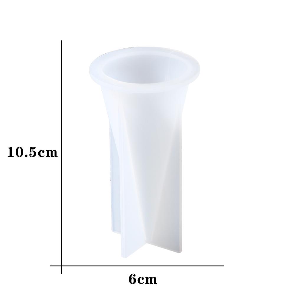 Diamond Shape Handmade Candle Mold Cone Clear Silicone Candle Mold Scented Candle Mould For Diy Making Handmade UV Epoxy Crystal