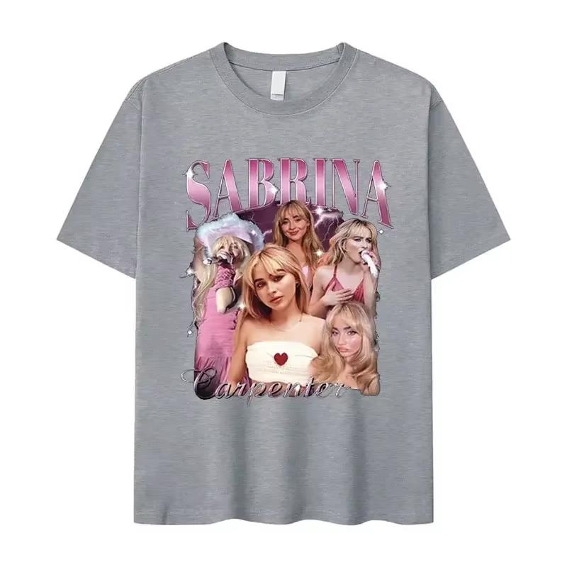 90s Sabrina Carpenter Music Tour Graphic T Shirts Man Women Retro High Quality Fashion T-shirt Cotton Oversized Tshirt