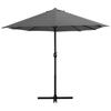 Double Sun Umbrella with Aluminum Pole 460 X 270 Cm Anthracite