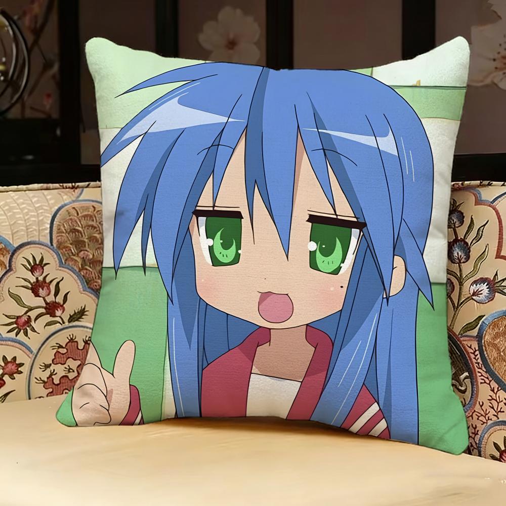 Lucky SStar ANIME Pillow Case Pillowcase Doublesided Printed Sofa Cushion Bedroom Headboard Pillow