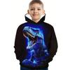 Hoodies Animal Dinosaur Pattern 3D Print Sweatshirts Boys Girls Harajuku Hooded Sweatshirt Kids Fashion Coat Children Tracksuits