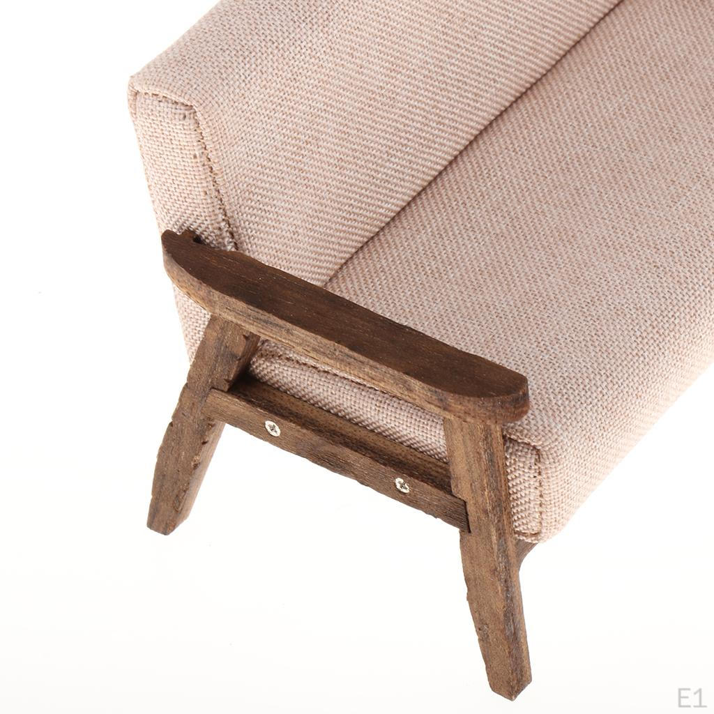 1 12 Miniature Dollhouse Sofa - Dolls House Furniture Couch Loveseat