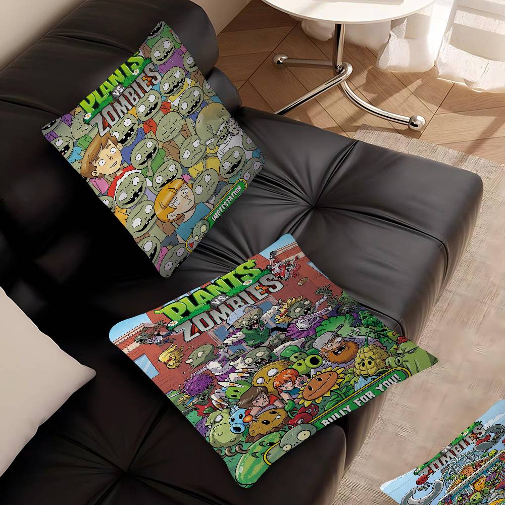 Game P-Plants Vs Z-Zombies Decorative Room Aesthetics Pillow Case Home Decor Bedroom Sofa Bed Couch Pillow Cover 45x45