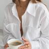 Pigiama da donna in mussola di cotone a maniche lunghe, set da 2 pezzi, indumenti da notte, tuta casual da donna, indumenti da notte primaverili, tuta da casa