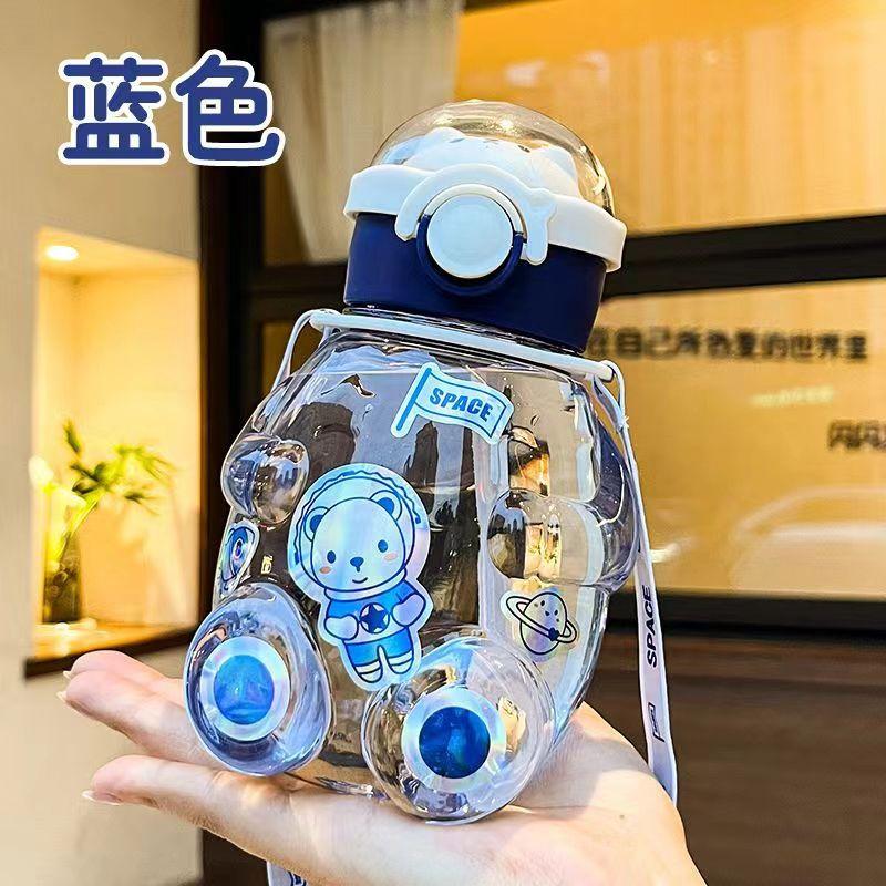 Water Bottle Children's Water Cup Kindergarten Primary School Student Baby Anti-drop Cup Cute Girl Student Antler Kettle with Straw