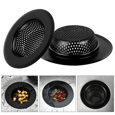 2Pcs Sink Drain Strainer Food Catcher Smooth Edge Simple Installation Quick Drainage Universal Sink Garbage Filter Kitchen Supplies