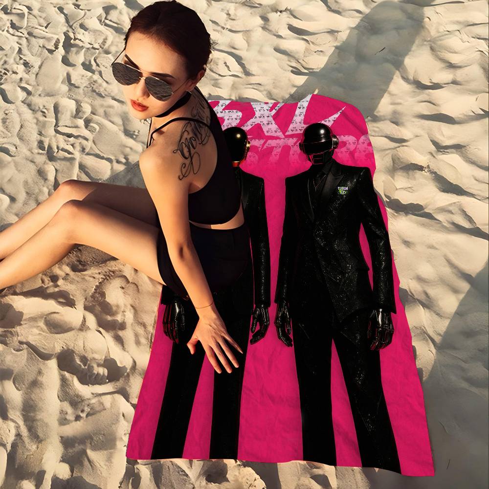 Asciugamani da Spiaggia in Microfibra Grandi Daft Punk Asciugamano Asciugatura Rapida Asciugamani da Spiaggia Sabbiosa Asciugamano per Piscina per Viaggio Nuoto Piscina Yoga
