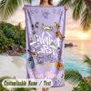 SEVENTEEN Beach Towel, Personalized Custom Name Text, Quick Dry Large Absorbent Towel For Beach Pool
