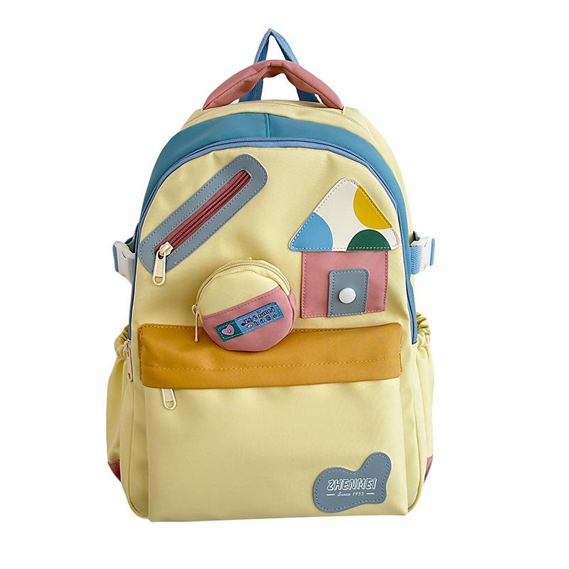 

Школьный рюкзак милый мультяшный рюкзак для компьютера для ученика средней школы школьный рюкзак женский для студентки легкий большой вместимости для ученика старшей школы жёлтый