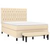 Boxspringbed met Matras Crème 140x200 cm Stof