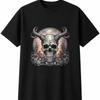 Tattoo Horned Skull Gothic Mens Womens T-Shirt Unisex Novelty Gift Tee Funny