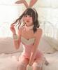 Sexy Bunny Girl Rabbit Cosplay Bodycon Mini Length with Rabbit Ear Headband [Lady Lazy] (Pink)