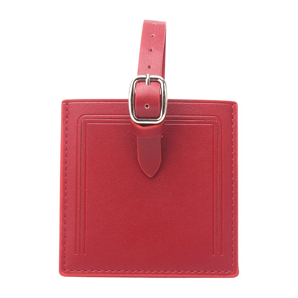 Stylish Square Luggage Identifier PU Wear Resistant and Practical Construction Suitcase Label for Modern Traveler