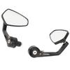 2Pcs Motorcycle Rear View Mirror Black Left And Right Pentagon Shaped Handlebar Side Mirror