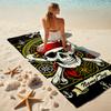 1PC Custom Name Pirate Skull Adventure Beach Towel Highly Absorbent And Sand-Resistant Towel for Swimming, Pool, Yoga, And Travel Lightweight