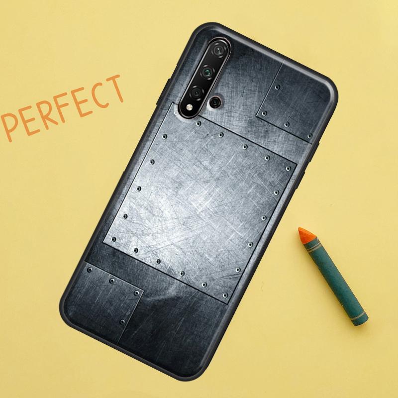 Steel Iron Metal Pattern For Huawei Nova 5T 9 10 SE 7i 8i 11i 12i Y60 Y61 Y70 Y72 Y73 Y90 Y91 P20 P30 P40 Lite Case