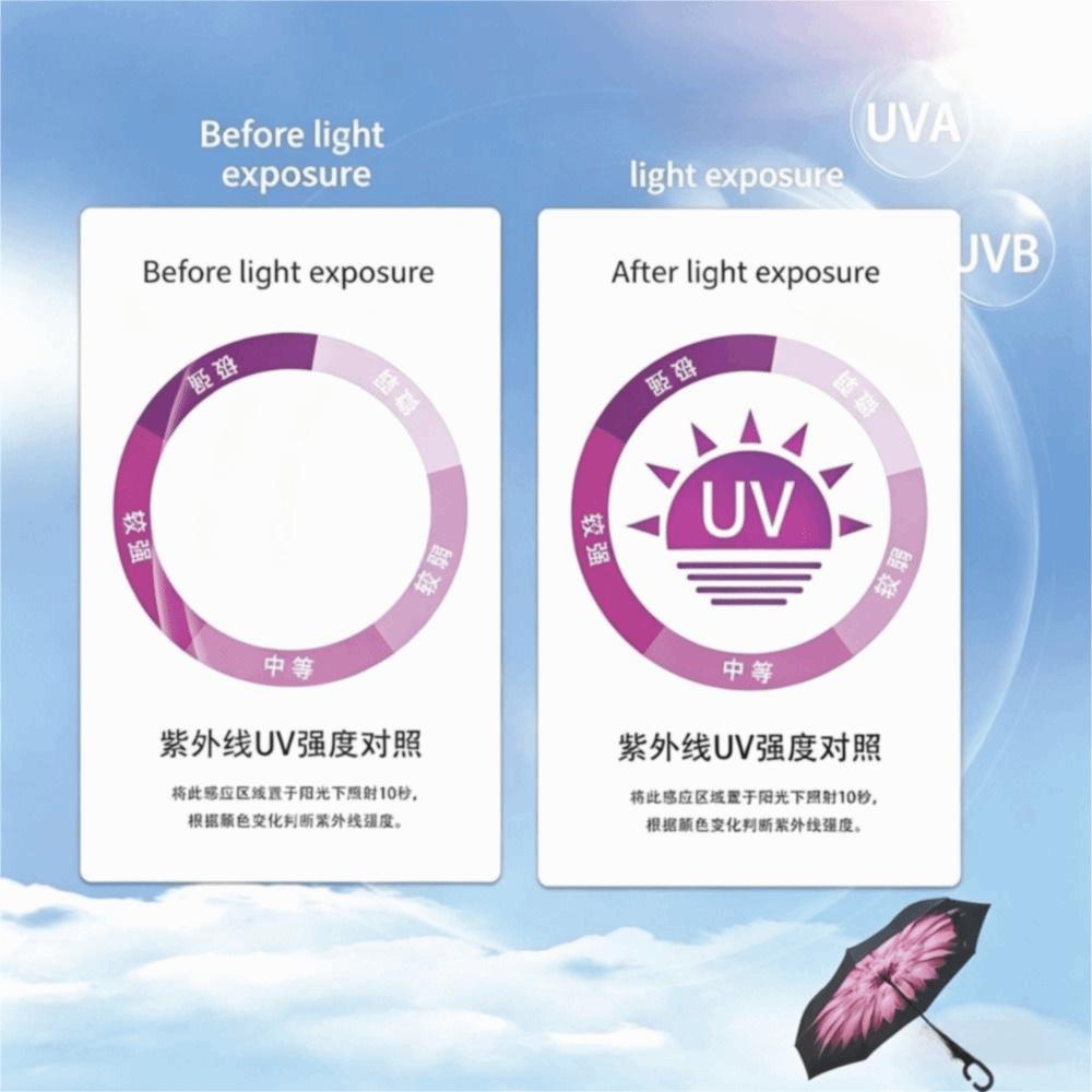 Sun Protection UV Sensor Card Quick Test Lightweight Sun Protection Card Reusable Easy To Carry UV Test Card Outdoor