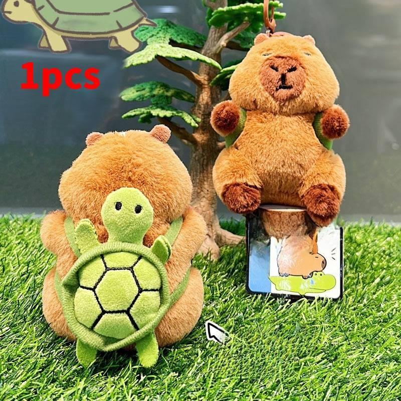 Wings With Capybara Plush Keychain Animal Pendant Cartoon Toy Doll Gift Kids