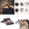 Wooden Clothes Hangers Set With Thickened Nonslip Design For Hotel And Closet Storage