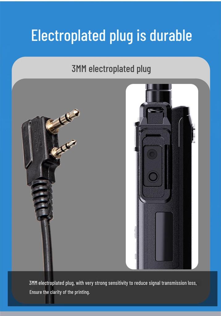 F8 Noise Cancelling Walkie Talkie Earpiece with Mic Compatible with Baofeng 888S UV-K5 K6 8800 8600
