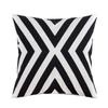 Home Decorative Embroidered Cushion Cover Black White Canvas Cotton Square Embroidery Pillow Cover 45X45Cm For Sofa Bed Chair