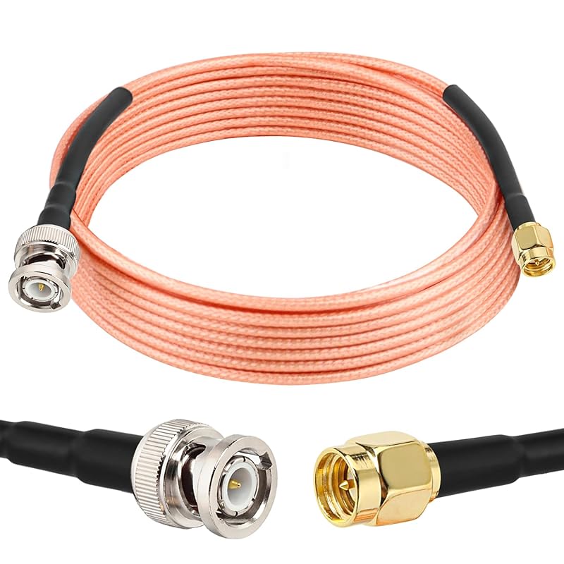 SMA Male to BNC Male Cable 1ft,2 Pack SMA to BNC Cable RG316 SMA BNC Adapter Cable for RF Applications/Antennas/Wireless LAN Devices/Wi-Fi Radios