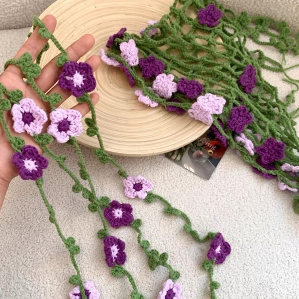 Hairband Knitted Flower Waist Chain Pastoral Style Vine Foral Hip Scarf Pants Accessories