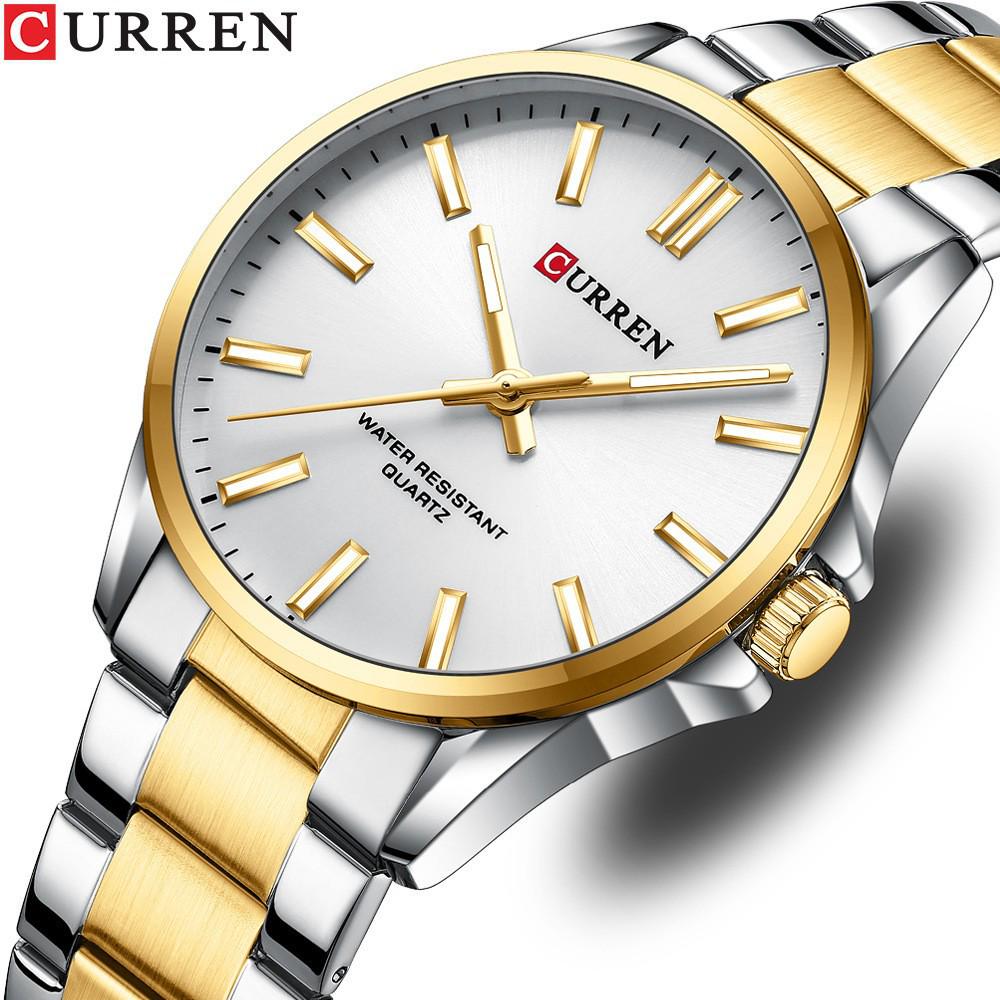Curren Kairui 9090: Herren-Stahlarmbanduhr & Damen-Quarz-Business-Uhren-Set.