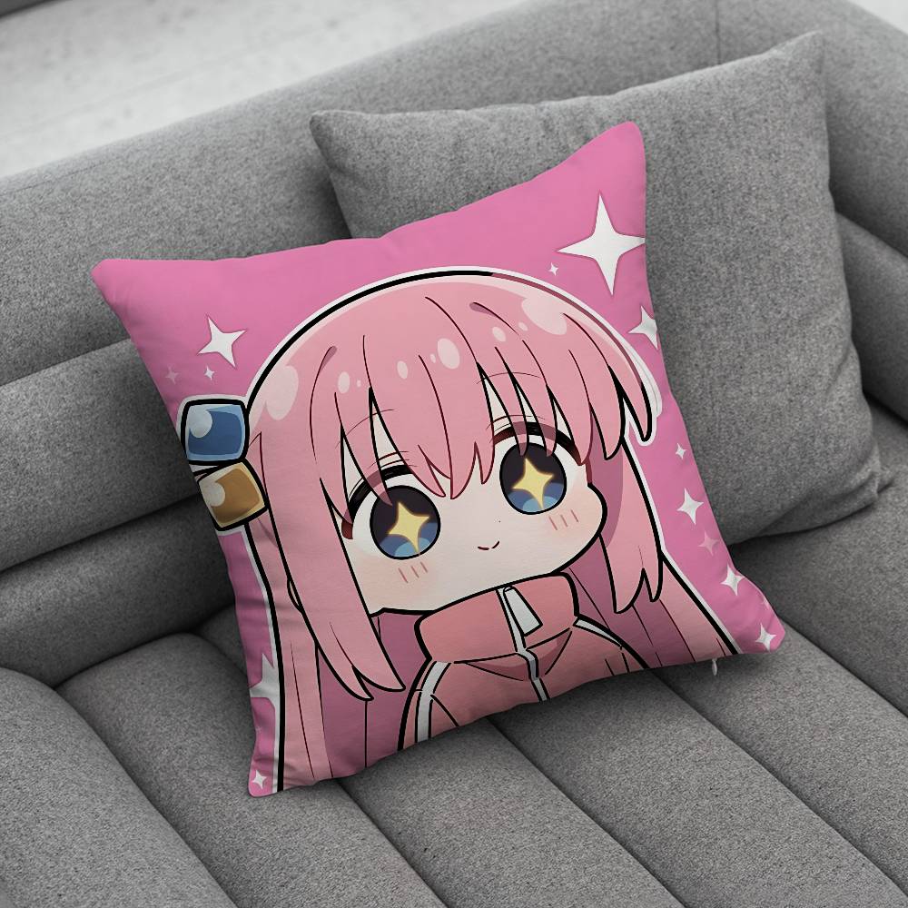 BBocchi The Rock Pillow Case For Home Bedroom Car Office Decoration Living Room Sofa Cushion Cover Suitable