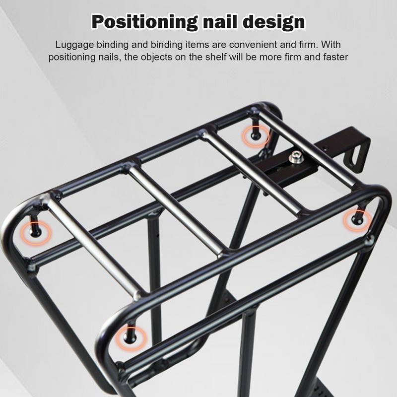 Bicycle Luggage Carrier Cycling Cargo Rear Rack Luggage Touring Carrier Racks Easy-to-Install Front Pannier Rack Stand Footstock