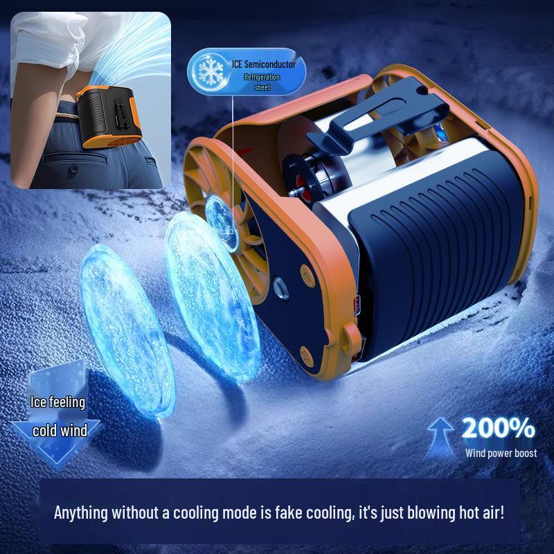 2026 Portable Hanging Waist/Neck Fan for Outdoor Construction with Semiconductor Cooling