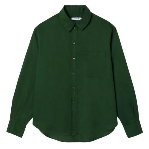 Lacoste Womens/Ladies Flowing Lyocell Oversized Shirt