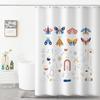 1 Piece Shower Curtain Butterfly Pattern Shower Curtain Waterproof Shower Curtain Digital Print Door Curtain, Machine Washable