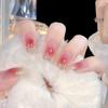 Medium Square False Nails Heart False Nails Full Cover False Nails Nails Decor
