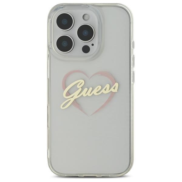 Guess Guhcp16Xhchgspt Iphone 16 Pro Max6.9 Przeźroczysty/Transparent Hardcase Iml Heart