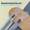 1 Stück Tragbare Transparente Make-up-Pinsel Aufbewahrungsbox mit Deckel Augenbrauenstift Make-up-Pinsel Organizer Essstäbchenetui Beauty-Tool
