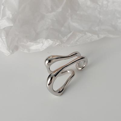Punk Metall Doppelschicht Ohrklemme Ohrclip Damen Nicht gepierct Geometrische Linien Ohrringe Wickel Ohrklemme Clips Trendiger Schmuck Party