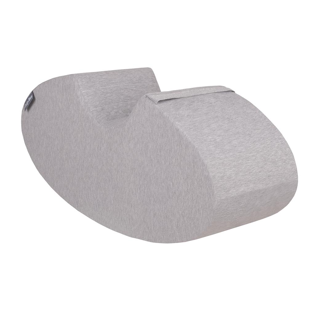 KiddyMoon Foam Soft Seesaw Rocker Ride-on Hopper Bean Bouncy Jumping Playing for Children, Lightgrey