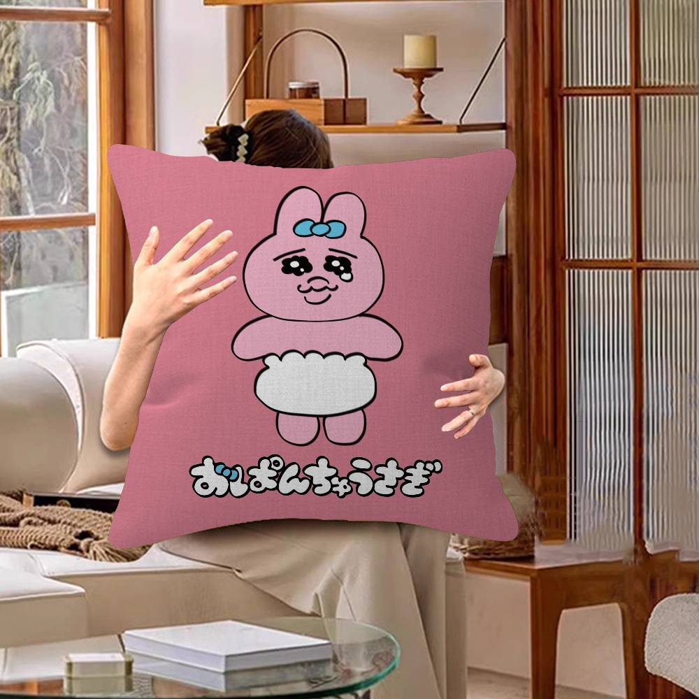 Kawaii O-OpanchuS UsagiS Cushion Cover Polyester Sofa Cushions Decorative Throw Pillows Home Decoration Pillowcover