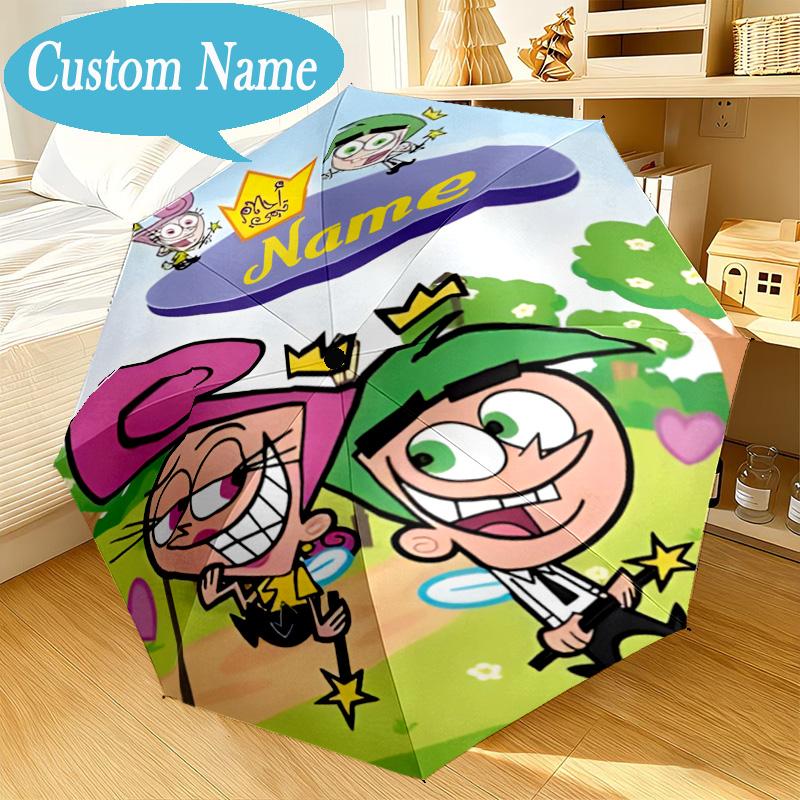 Custom Name Umbrella Friendship Odd-Parents Umbrella 8-Frame for Travel, Camping, Casual Lightweight Portable, Essential for Family Gifts