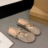 Mid Heel Flat with Modern Slippers Summer Outside Hollow 2025 Fashion Ladies Shoes Pull On Shallow Fashion Slippers Chinelos